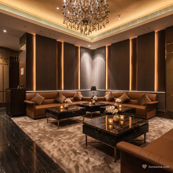 Chandelier main lounge at Clube Rio, Hotel Rio Macau