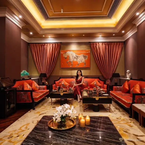 Horse-art themed KTV room at Clube Rio, Macau