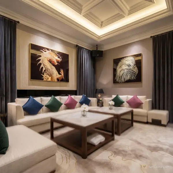 Dragon-art VIP room at Clube Rio, Macau