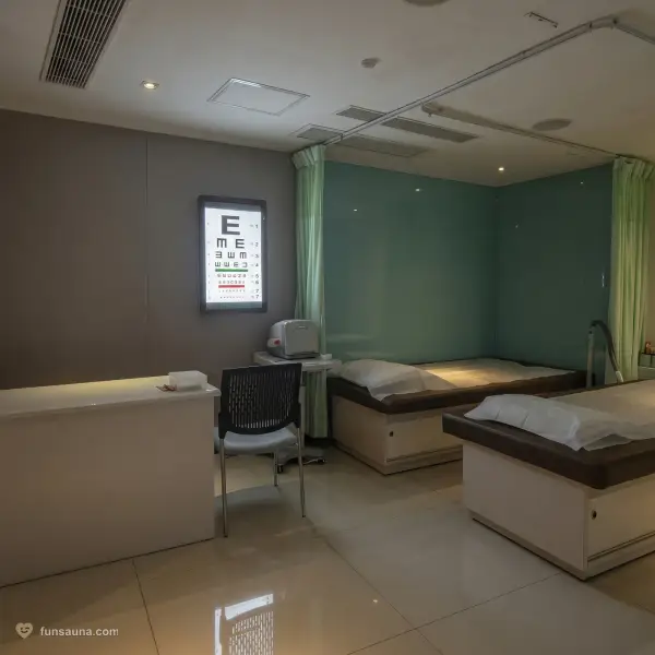 Eye exam medical room at East Castle Spa, Macau