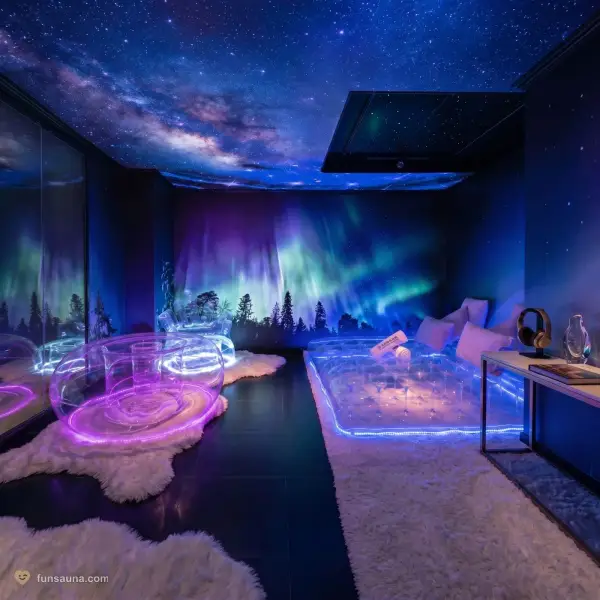 Galaxy aurora bedroom at M CLUB, Macau