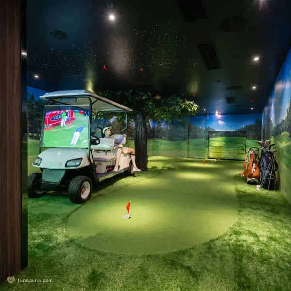 Golf cart themed room inside M CLUB Macau spa