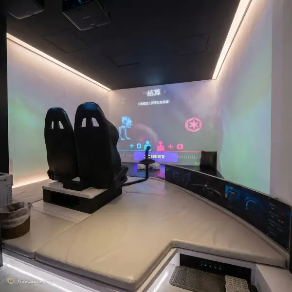 Racing simulator room at M CLUB, Macau