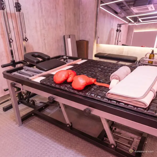 Gym boxing theme room at Majesty Spa, Macau