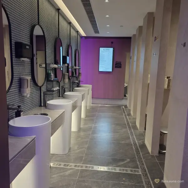 Bath wash area at Number Nine Spa, Macau
