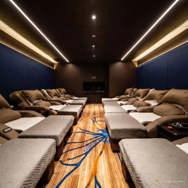 Recliner lounge area at Number Nine Spa, Royal Dragon Hotel Macau