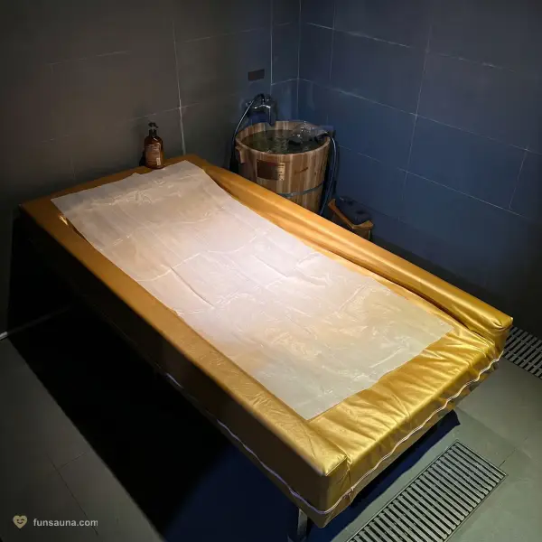 Gold water bed room at Number One Sauna, Macau