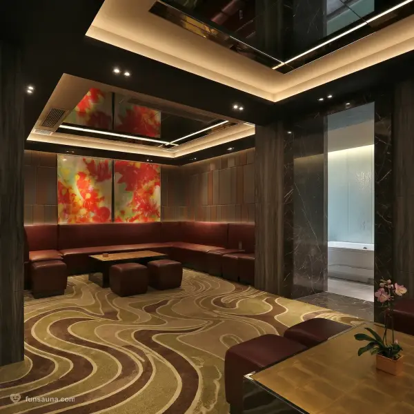 Private entertainment room at Number One Sauna, Macau