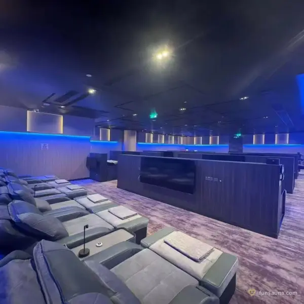 Wide recliner theatre at Shang Pin Spa, Macau