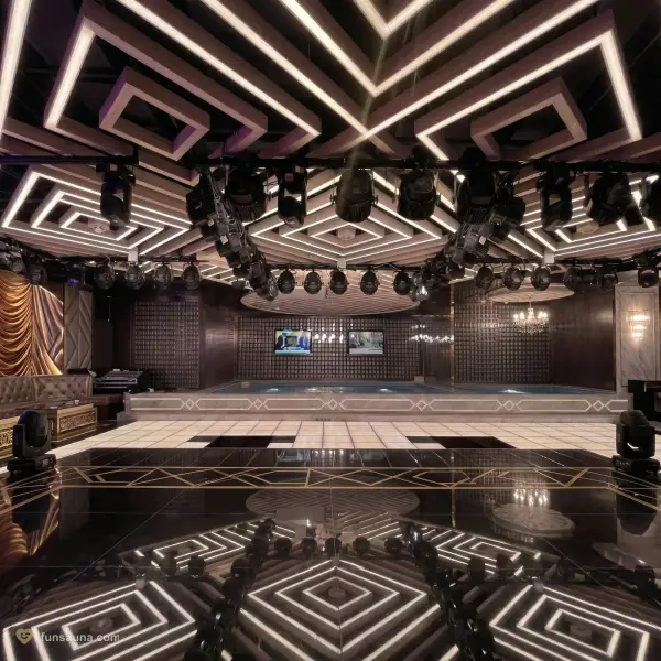 Catwalk show stage inside Victoria Sauna, Macau